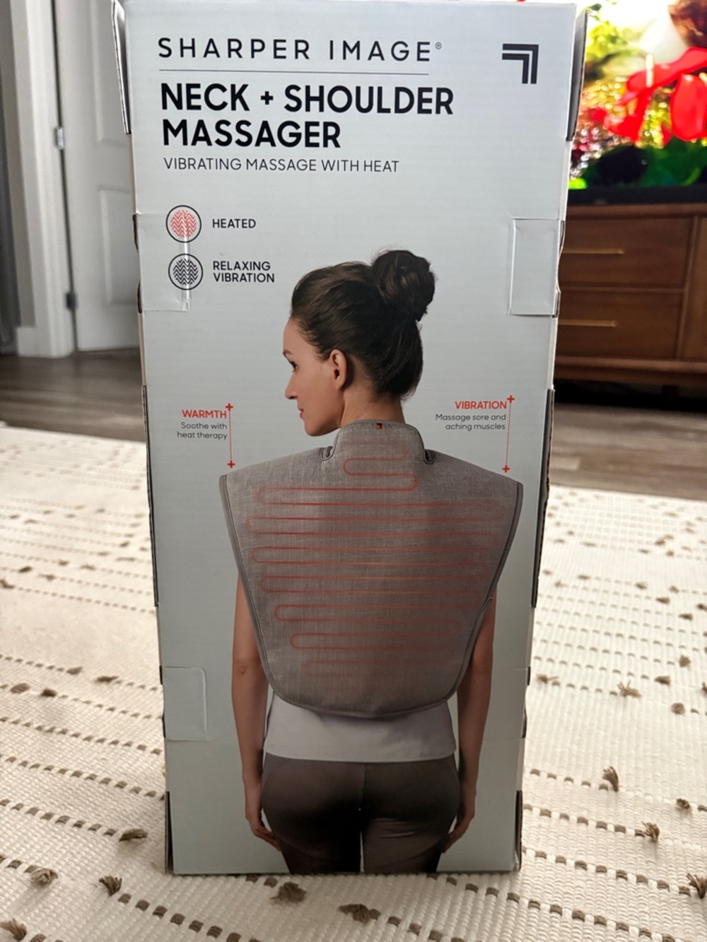 Sharper Image Neck + Shoulder Massager in Light Gray. NEW IT HASN’T BEEN OPENED.